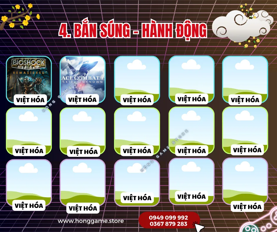 DANH SÁCH HƠN 5000 GAME VIỆT HÓA VÀ TIẾNG ANH TRÊN PS4 HÓNG GAME