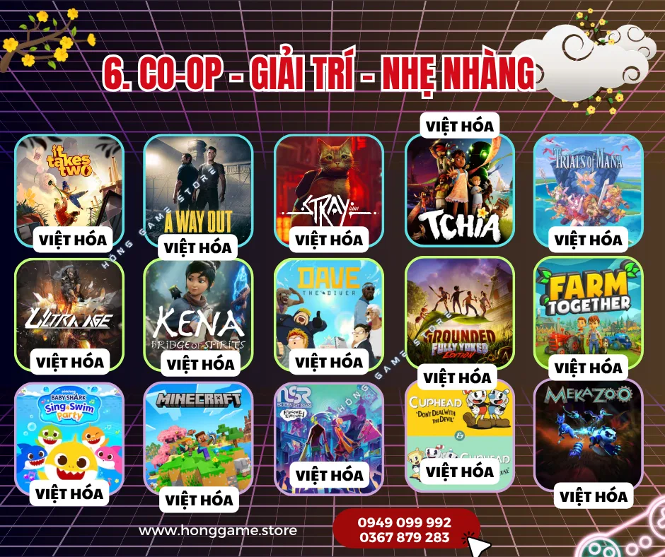 DANH SÁCH HƠN 5000 GAME VIỆT HÓA VÀ TIẾNG ANH TRÊN PS4 HÓNG GAME