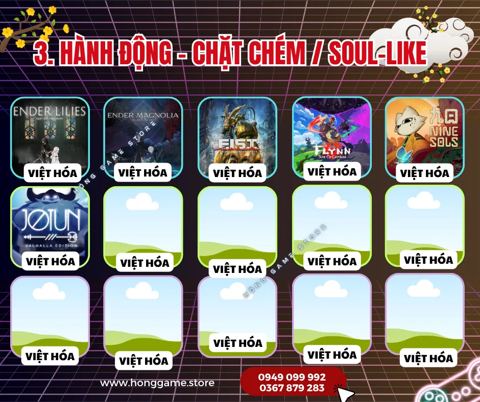 DANH SÁCH HƠN 5000 GAME VIỆT HÓA VÀ TIẾNG ANH TRÊN PS4 HÓNG GAME