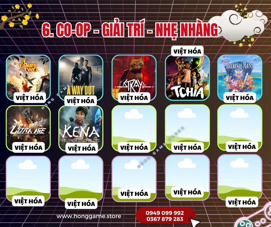 DANH SÁCH HƠN 5000 GAME VIỆT HÓA VÀ TIẾNG ANH TRÊN PS4 HÓNG GAME