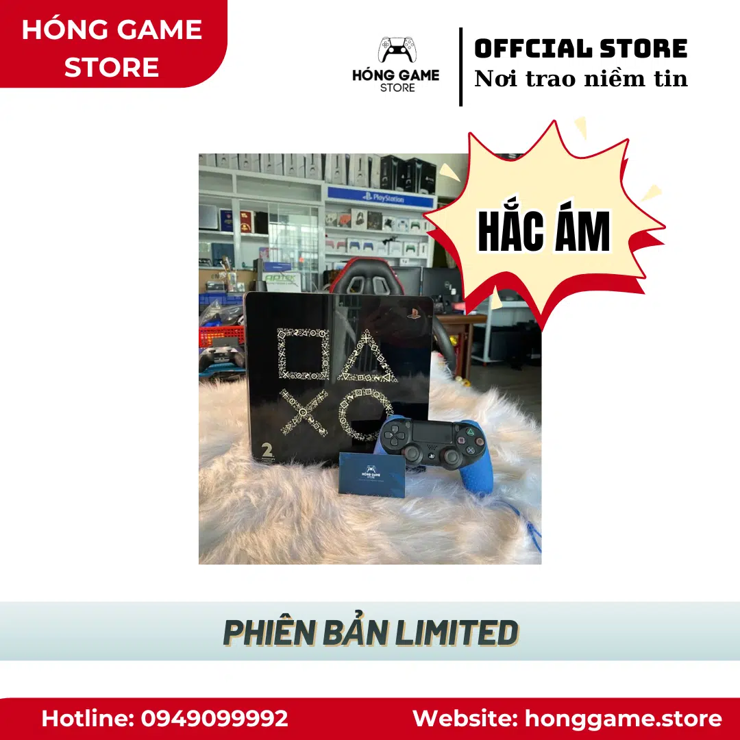 MÁY PS4 SLIM 500GB - HẮC ÁM - BẢN KỶ NIỆM 2 NĂM