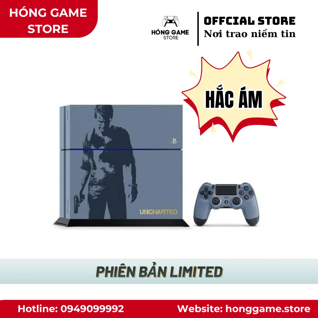 MÁY PS4 FAT 500GB - HẮC ÁM – UNCHARTED 4 Limited Edition