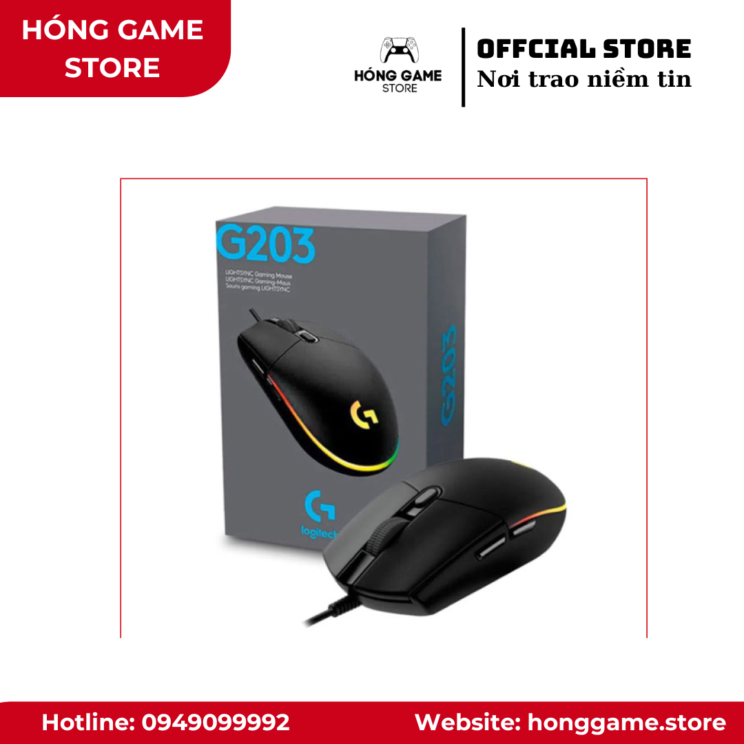 Chuột Gaming Logitech G203 LightSync - New