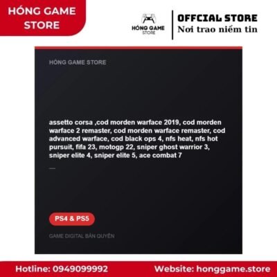 COMBO 14 GAME – assetto corsa, cod morden warface 2019 (PS4/PS5) [DIGITAL] - Hóng Game Store