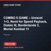 COMBO 5 GAME – Unravel 1+2, Need for Speed Payback, Diablo III, Borderlands 3, Mortal Kombat 11 - Game digital cho PS4 và PS5