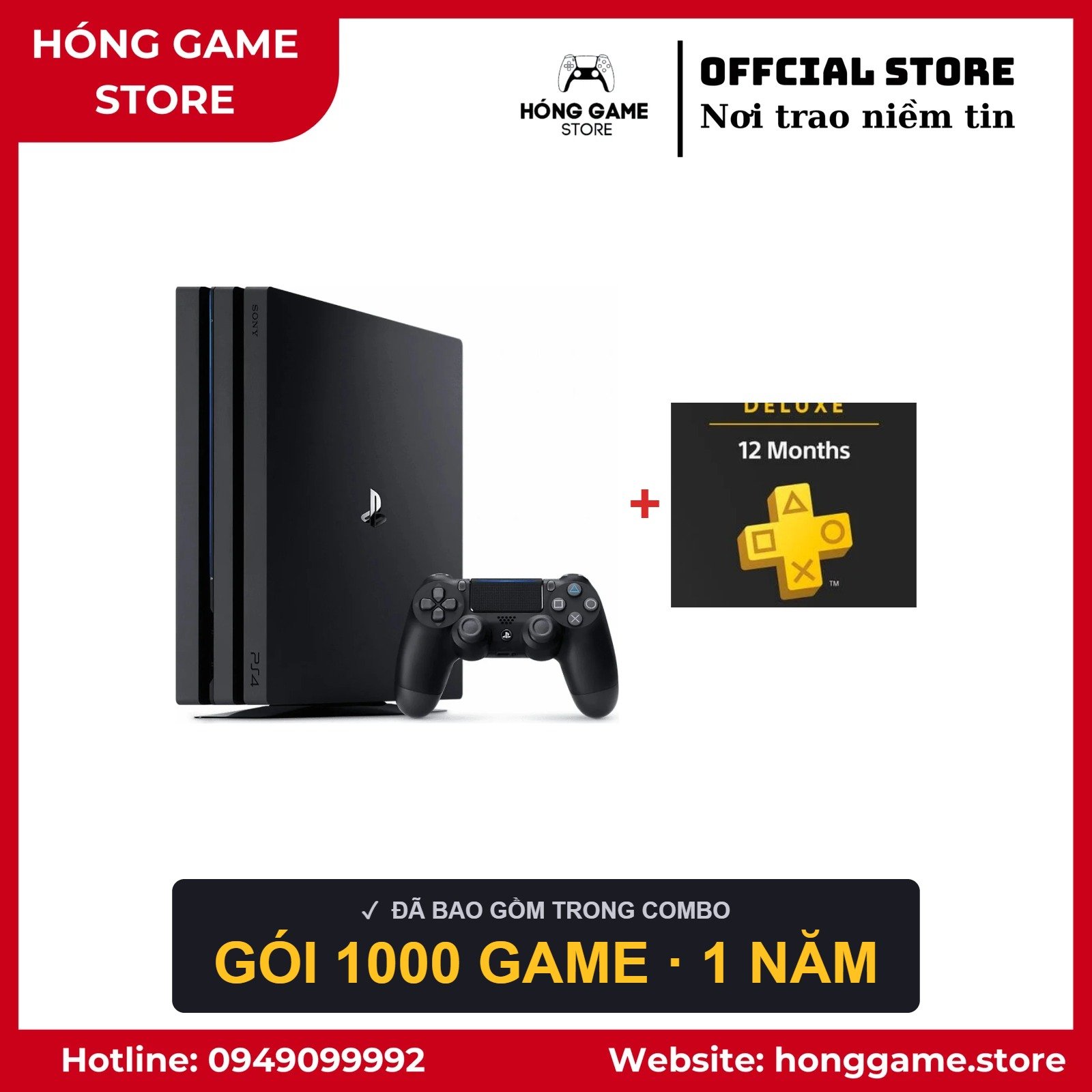 COMBO CAO CẤP – PS4 Pro 1TB tuyển chọn + 1000 game - Hóng Game Store