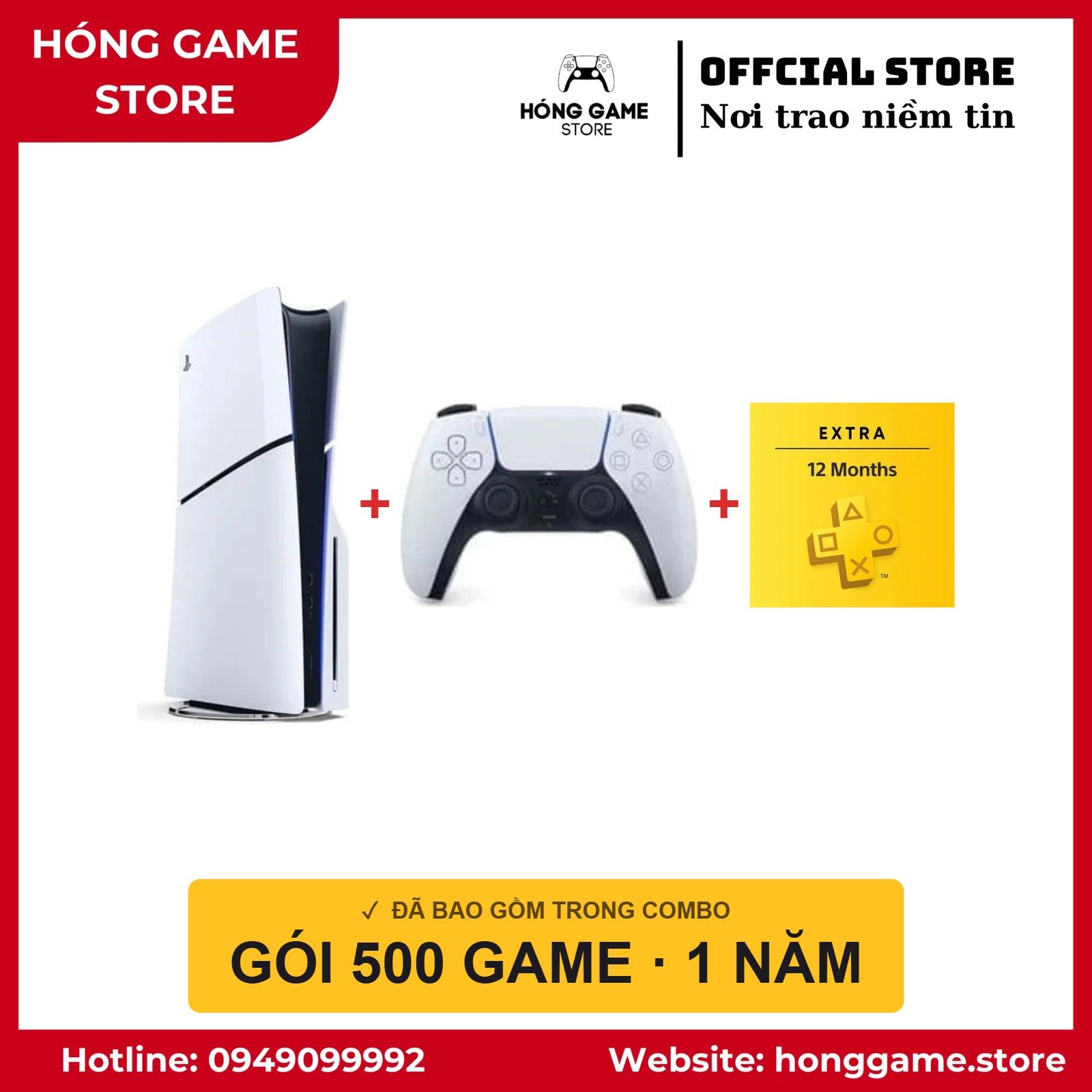 COMBO ĐÁNG MUA – PS5 Slim Ổ đĩa + 500 game - Hóng Game Store