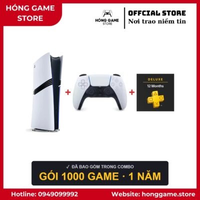 COMBO ĐỈNH CAO – PS5 Pro Ổ đĩa + 1000 game + gói VIP - Hóng Game Store