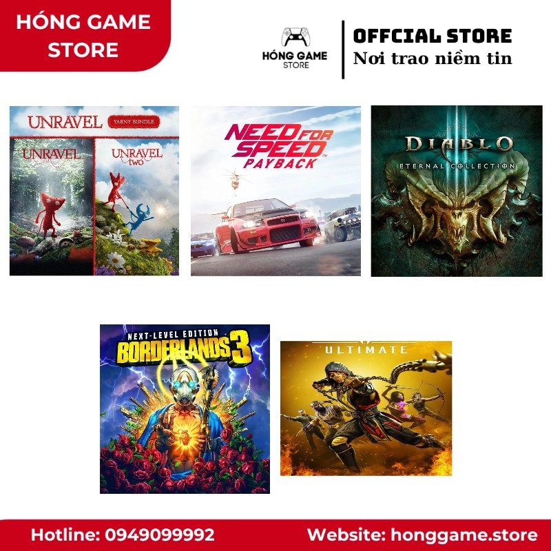 COMBO GAME – Unravel Yarny Bundle (bản1, 2), Need for speed Pay back... (PS4/PS5) [DIGITAL]