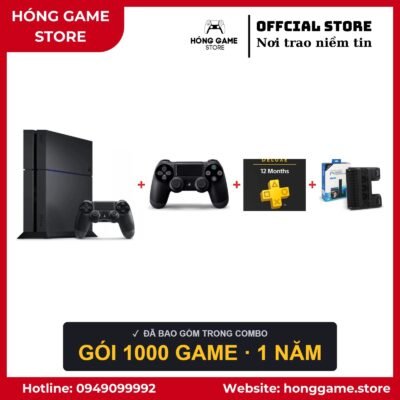 COMBO PS4 Fat 1TB – 2 tay + 1000 game - Hóng Game Store