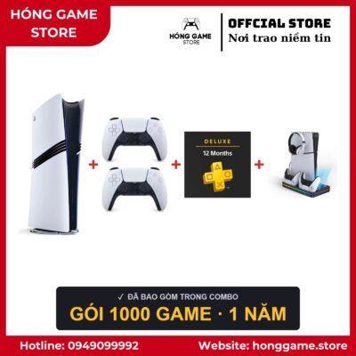 COMBO PS5 Pro Ổ đĩa – 2 tay + 1000 game - Hóng Game Store