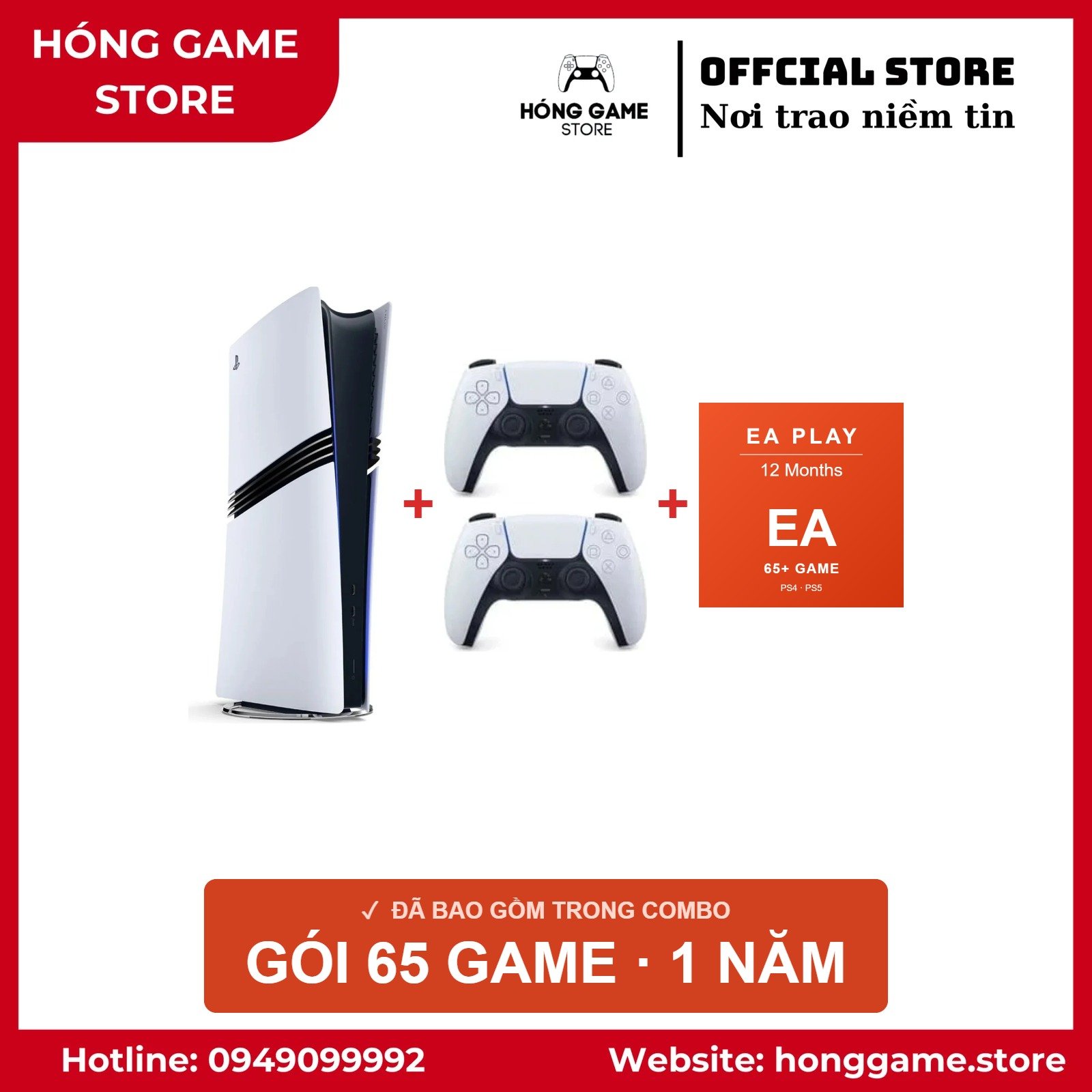 COMBO PS5 Pro Ổ đĩa – 2 tay + 65 game - Hóng Game Store