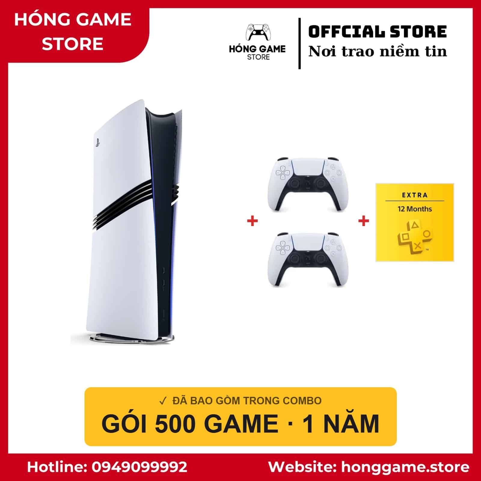 COMBO PS5 Pro Ổ đĩa – 2 tay + 500 game - Hóng Game Store