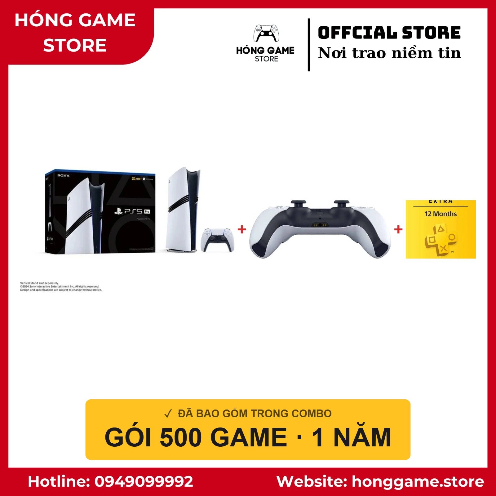 COMBO PS5 Slim Digital – 2 tay + 500 game - Hóng Game Store