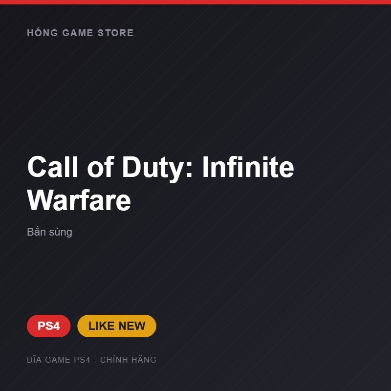 Đĩa game Call of Duty: Infinite Warfare cho PS4 - Hóng Game Store
