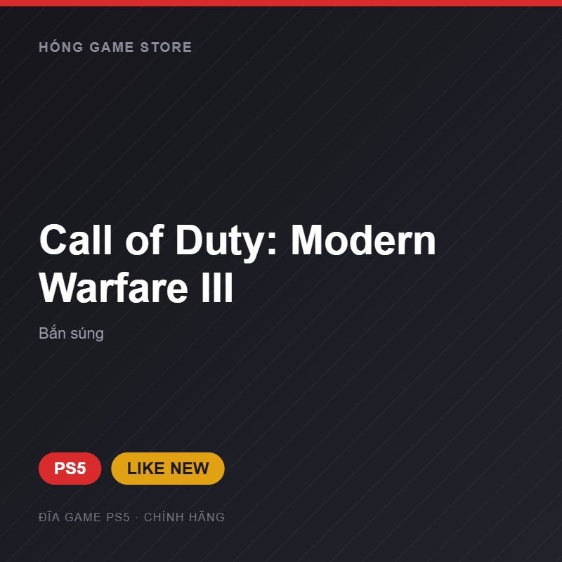 Đĩa game Call of Duty: Modern Warfare III cho PS5 - Hóng Game Store