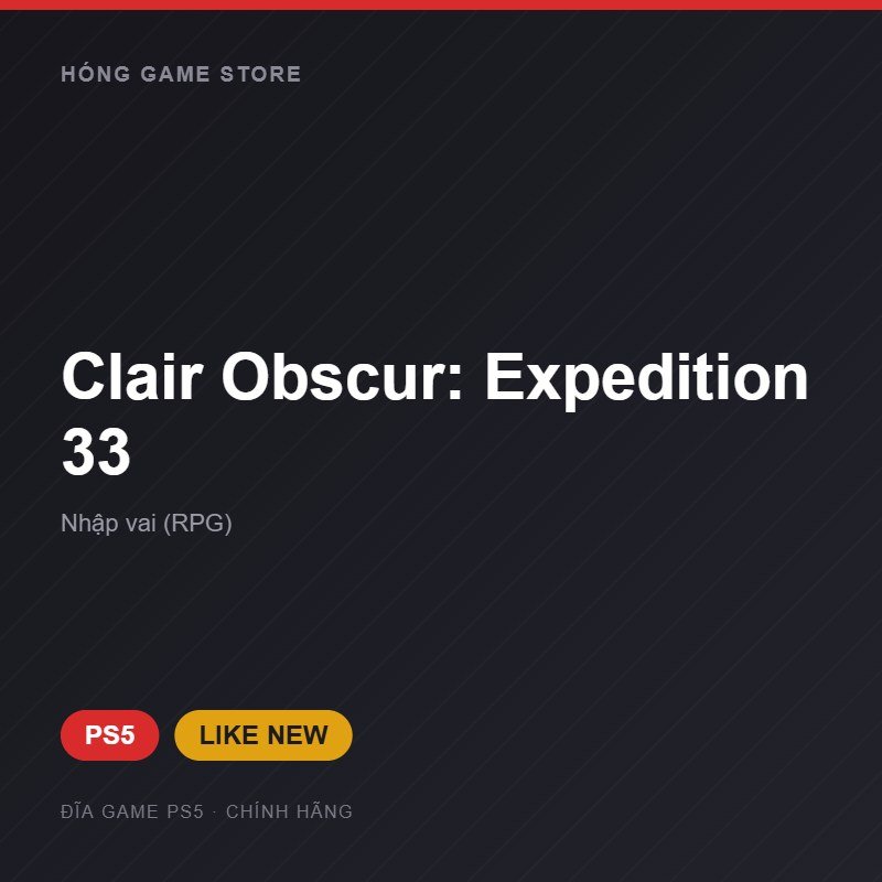 Đĩa game Clair Obscur: Expedition 33 cho PS5 - Hóng Game Store