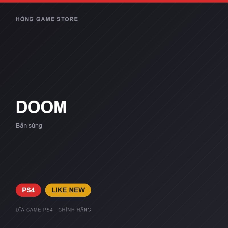 Đĩa game DOOM cho PS4 - Hóng Game Store