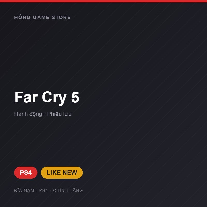 Đĩa game Far Cry 5 cho PS4 - Hóng Game Store
