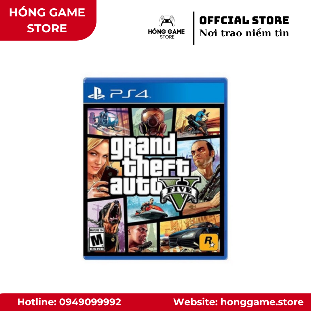 Đĩa game Grand Theft Auto V PS4 giá rẻ tại Hóng Game Store
