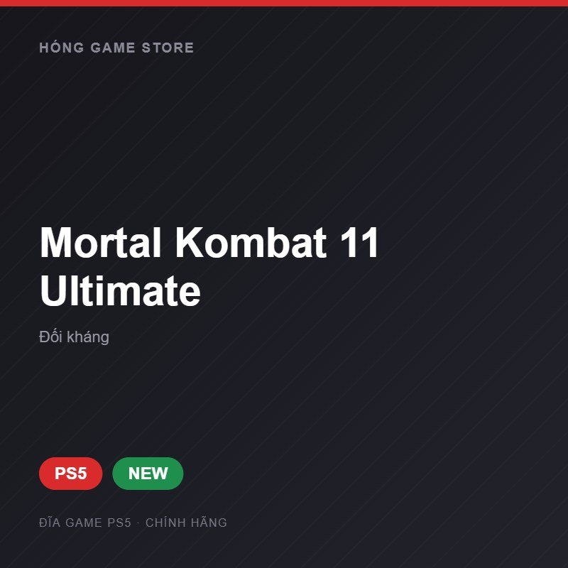 Đĩa game Mortal Kombat 11 Ultimate cho PS5 - Hóng Game Store