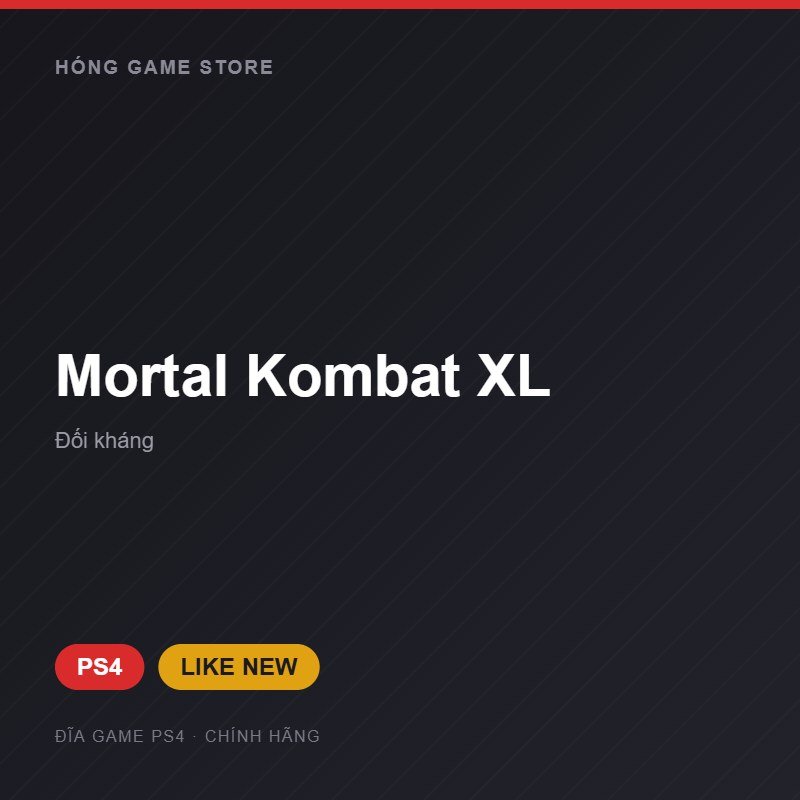 Đĩa game Mortal Kombat XL cho PS4 - Hóng Game Store