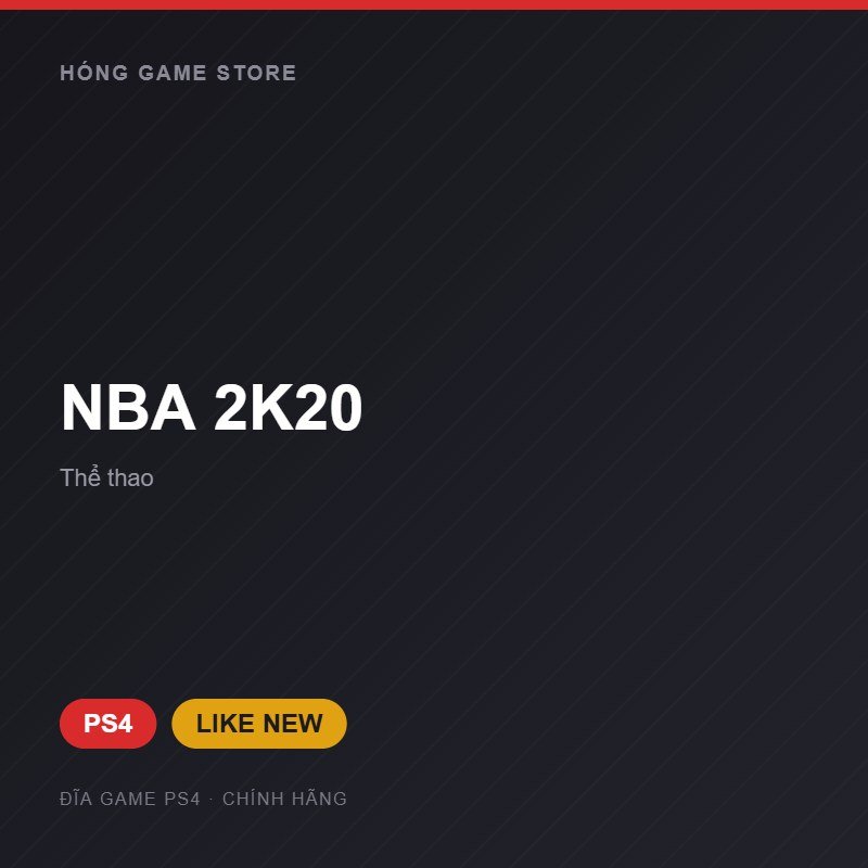 Đĩa game NBA 2K20 cho PS4 - Hóng Game Store