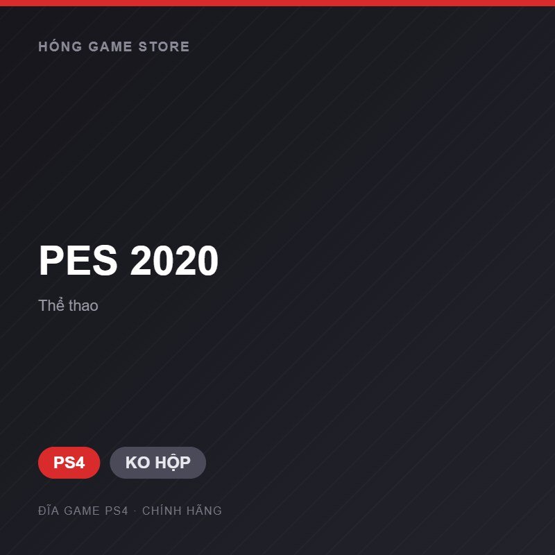 Đĩa game PES 2020 cho PS4 - Hóng Game Store