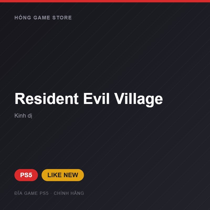Đĩa game Resident Evil Village cho PS5 - Hóng Game Store