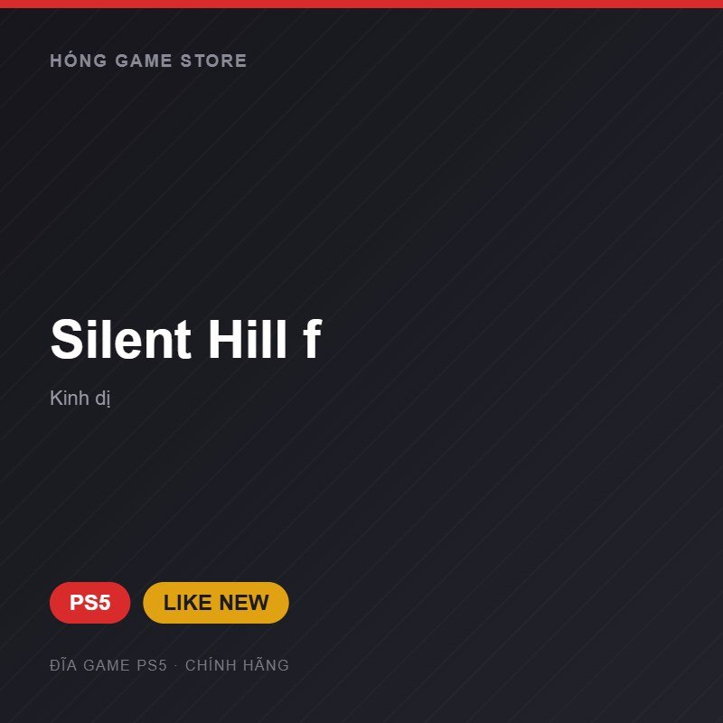 Đĩa game Silent Hill f cho PS5 - Hóng Game Store