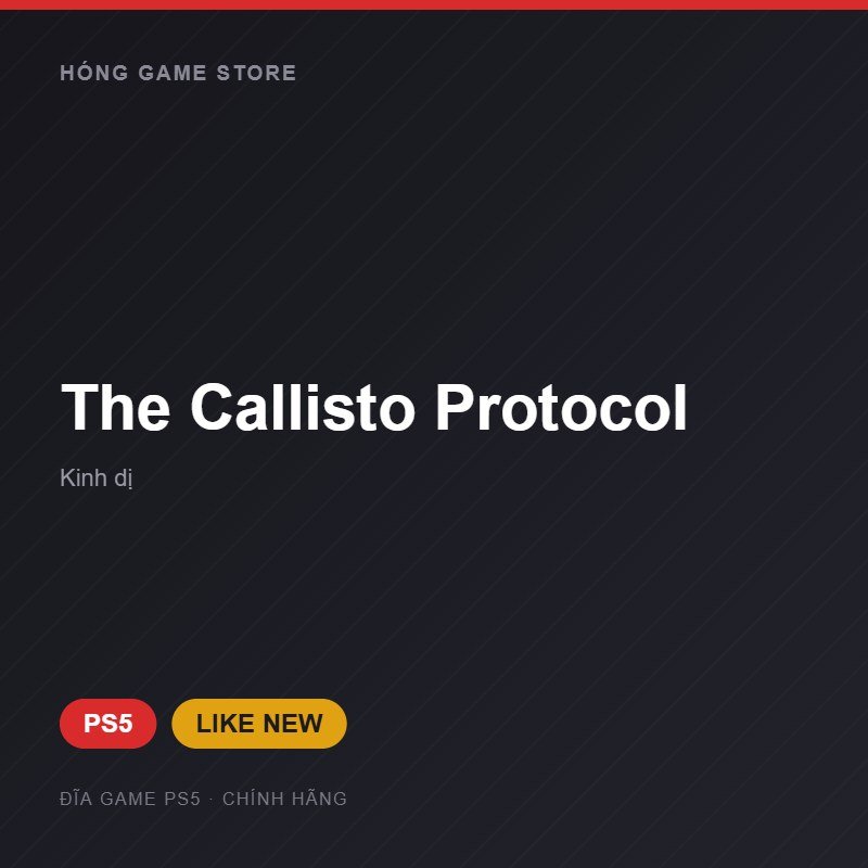 Đĩa game The Callisto Protocol cho PS5 - Hóng Game Store