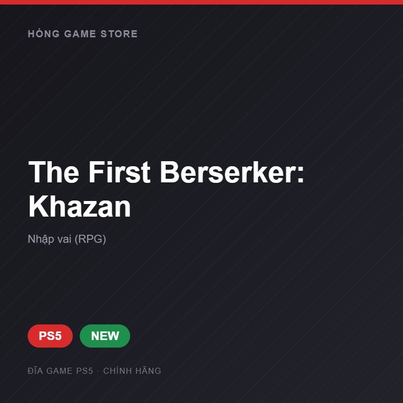 Đĩa game The First Berserker: Khazan cho PS5 - Hóng Game Store
