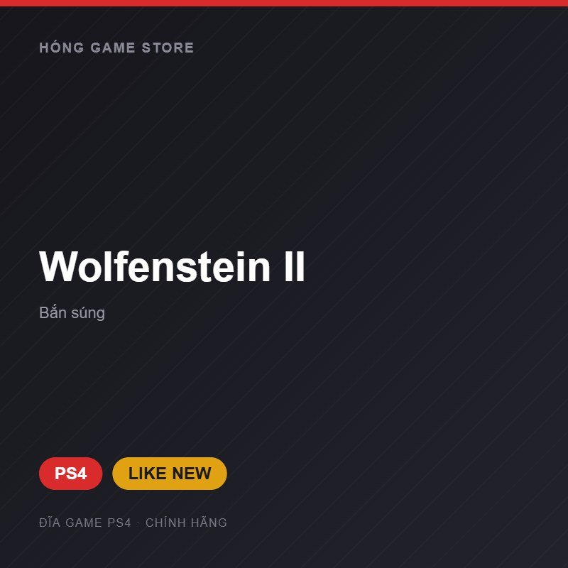 Đĩa game Wolfenstein II cho PS4 - Hóng Game Store