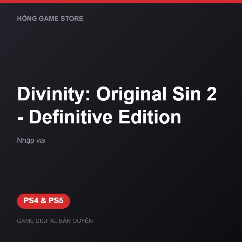 Divinity: Original Sin 2 - Definitive Edition bản digital cho PS4 và PS5 - Hóng Game Store