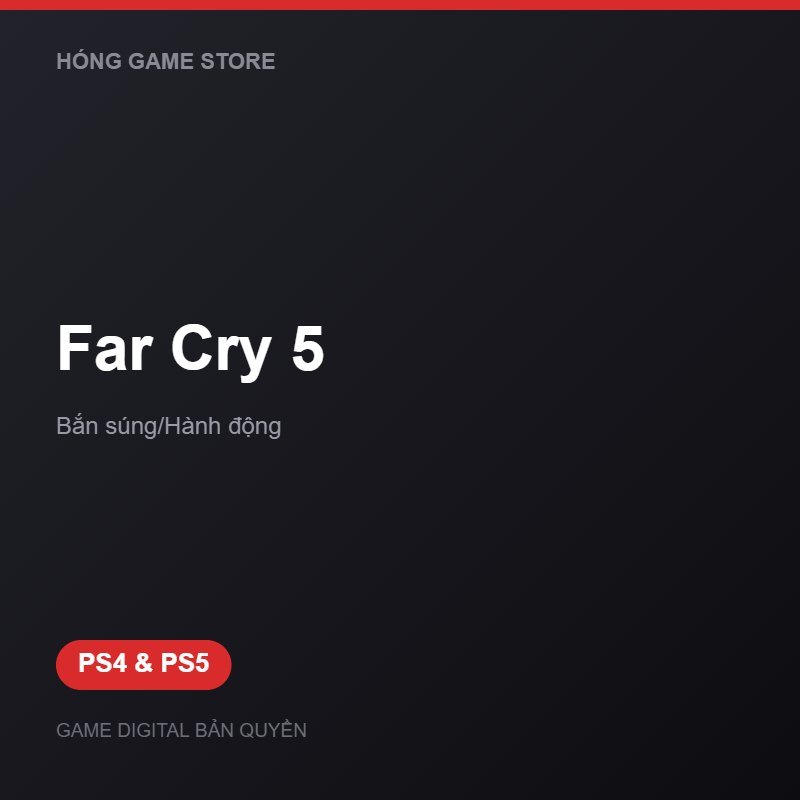 Far Cry 5 bản digital cho PS4 và PS5 - Hóng Game Store
