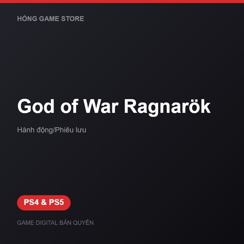 God of War Ragnarök bản digital cho PS4 và PS5 - Hóng Game Store