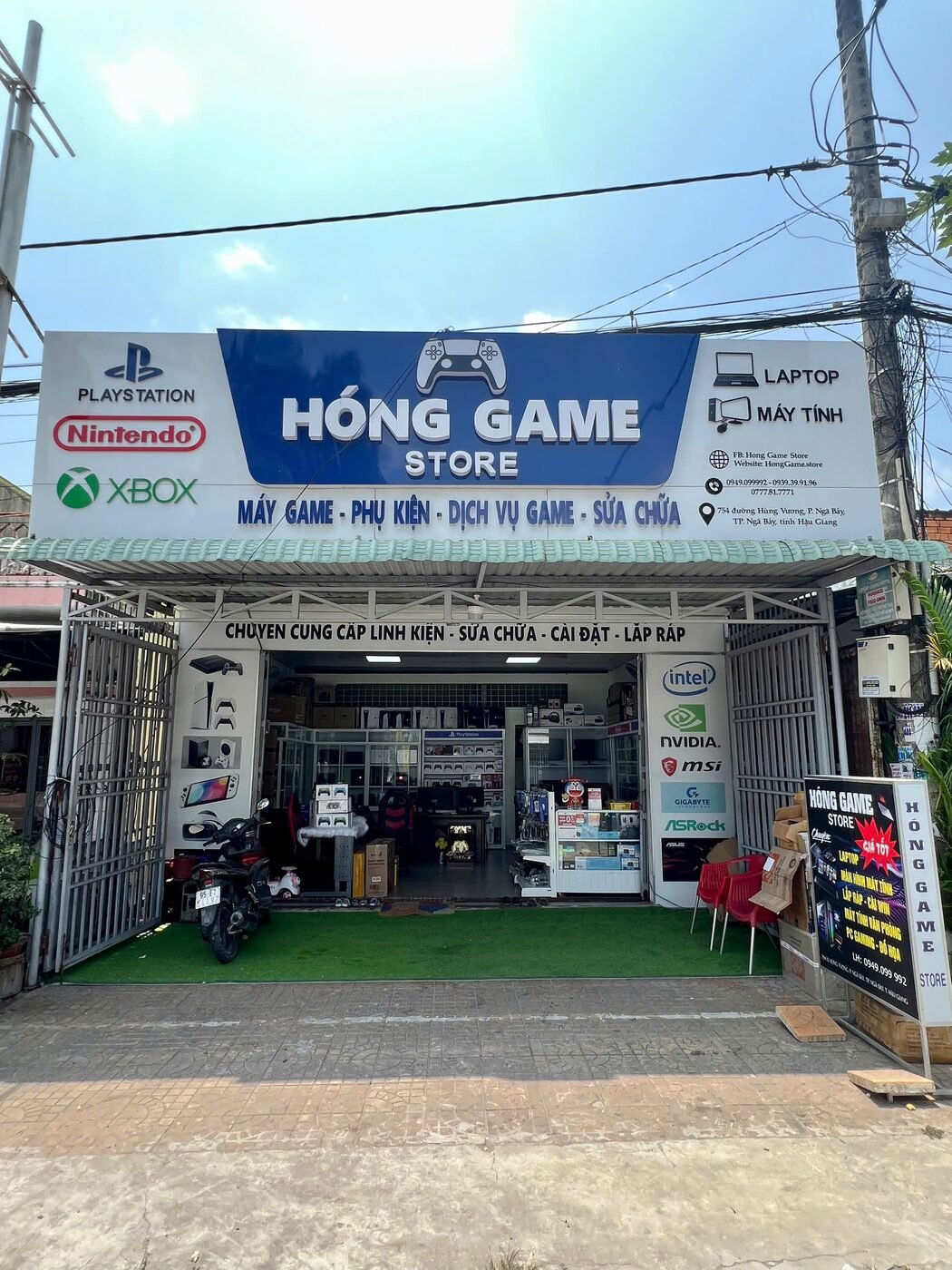 Cửa hàng Hóng Game Store tại 754 Hùng Vương, Ngã Bảy, Cần Thơ – chuyên máy game PlayStation, phụ kiện và sửa chữa