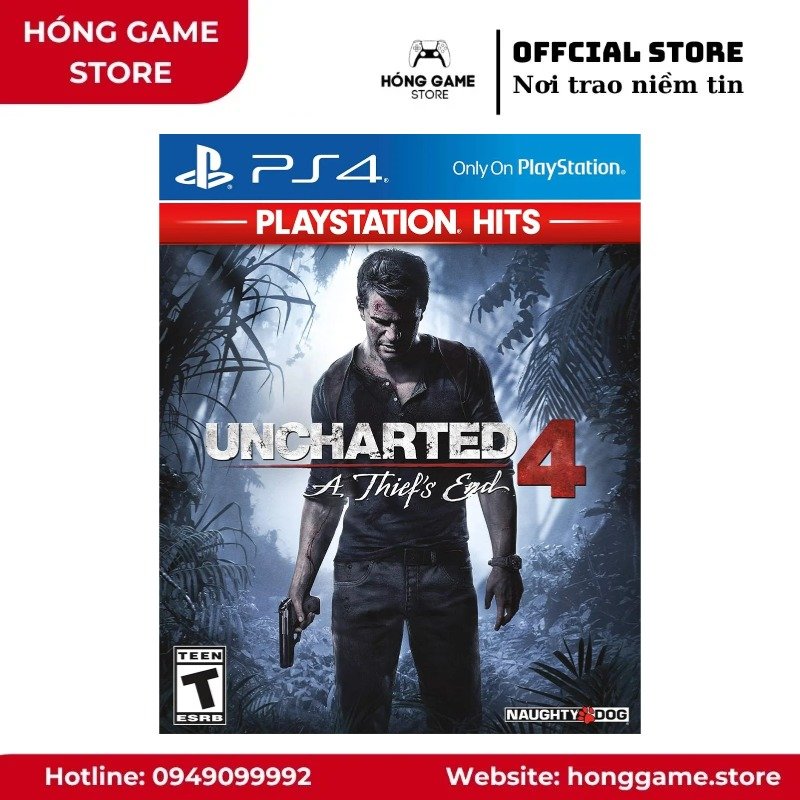 Đĩa game Uncharted 4 + God of War Remastered – PS4 (Like New)