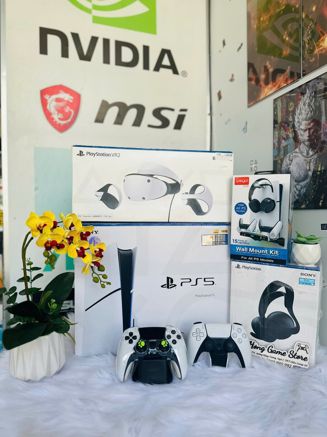 Trọn bộ máy PS5 Fat bản Ổ đĩa kèm 2 tay cầm DualSense - Hóng Game Store