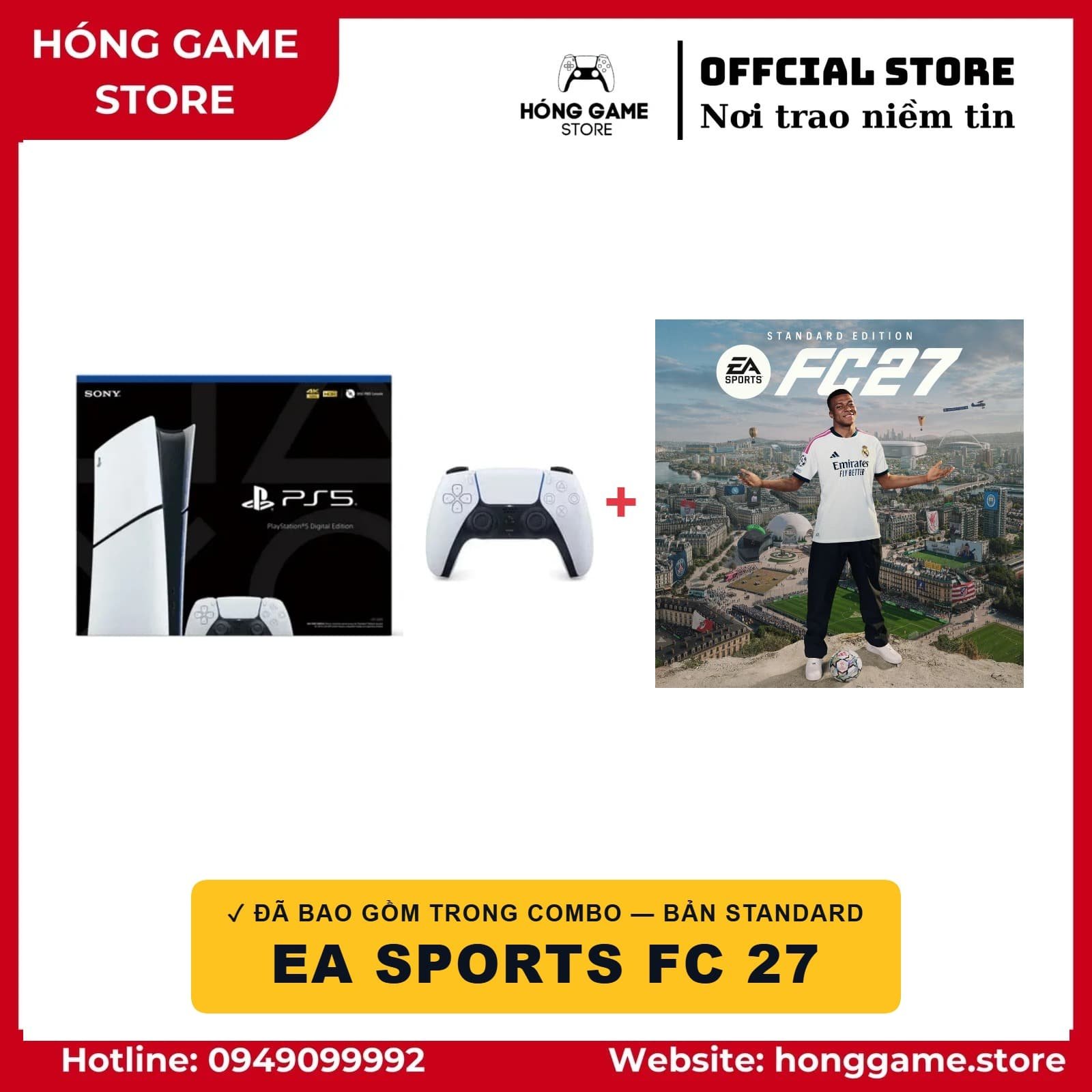 COMBO PS5 Slim Digital (máy cũ) + EA SPORTS FC 27 Standard