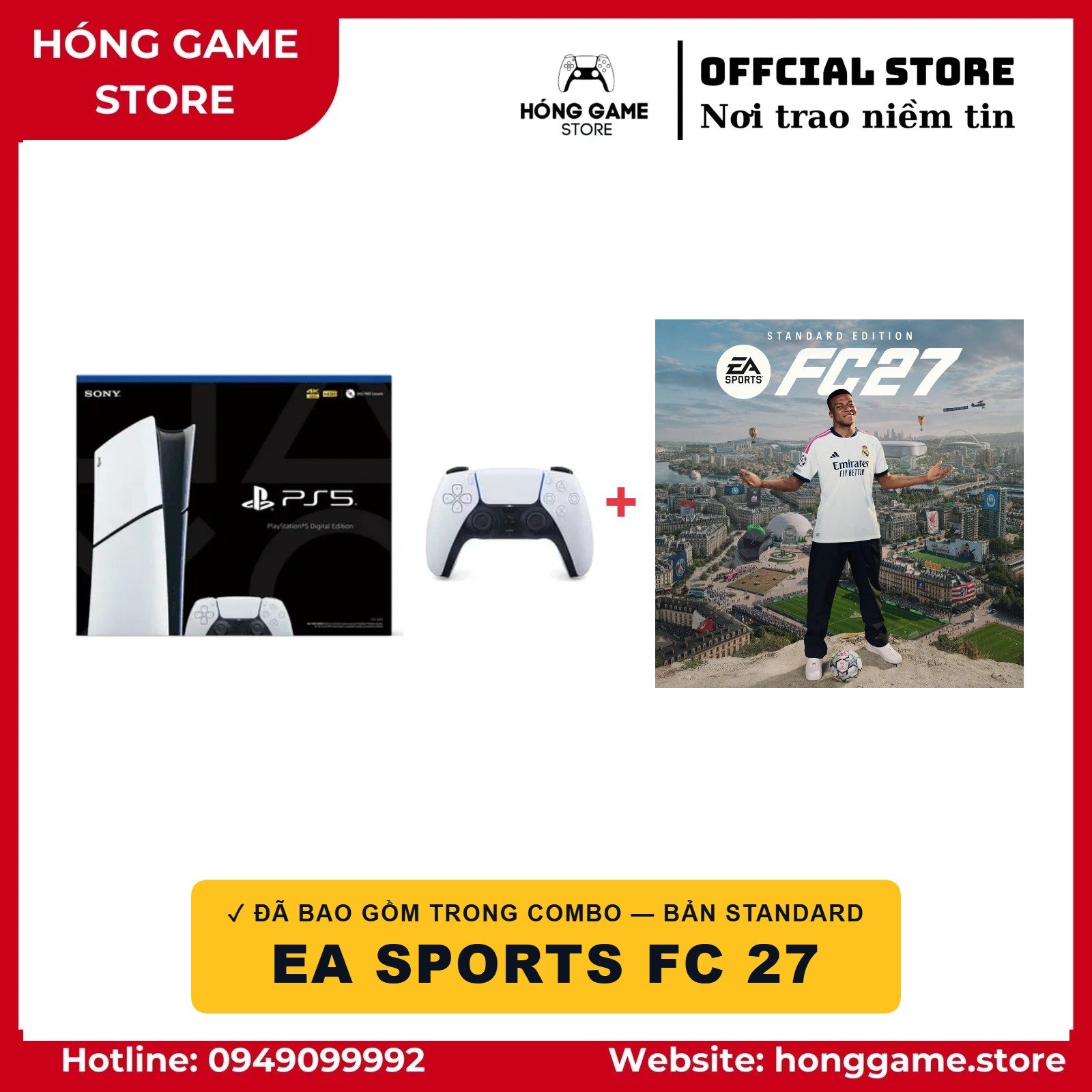 COMBO PS5 Slim Digital (máy mới) + EA SPORTS FC 27 Standard