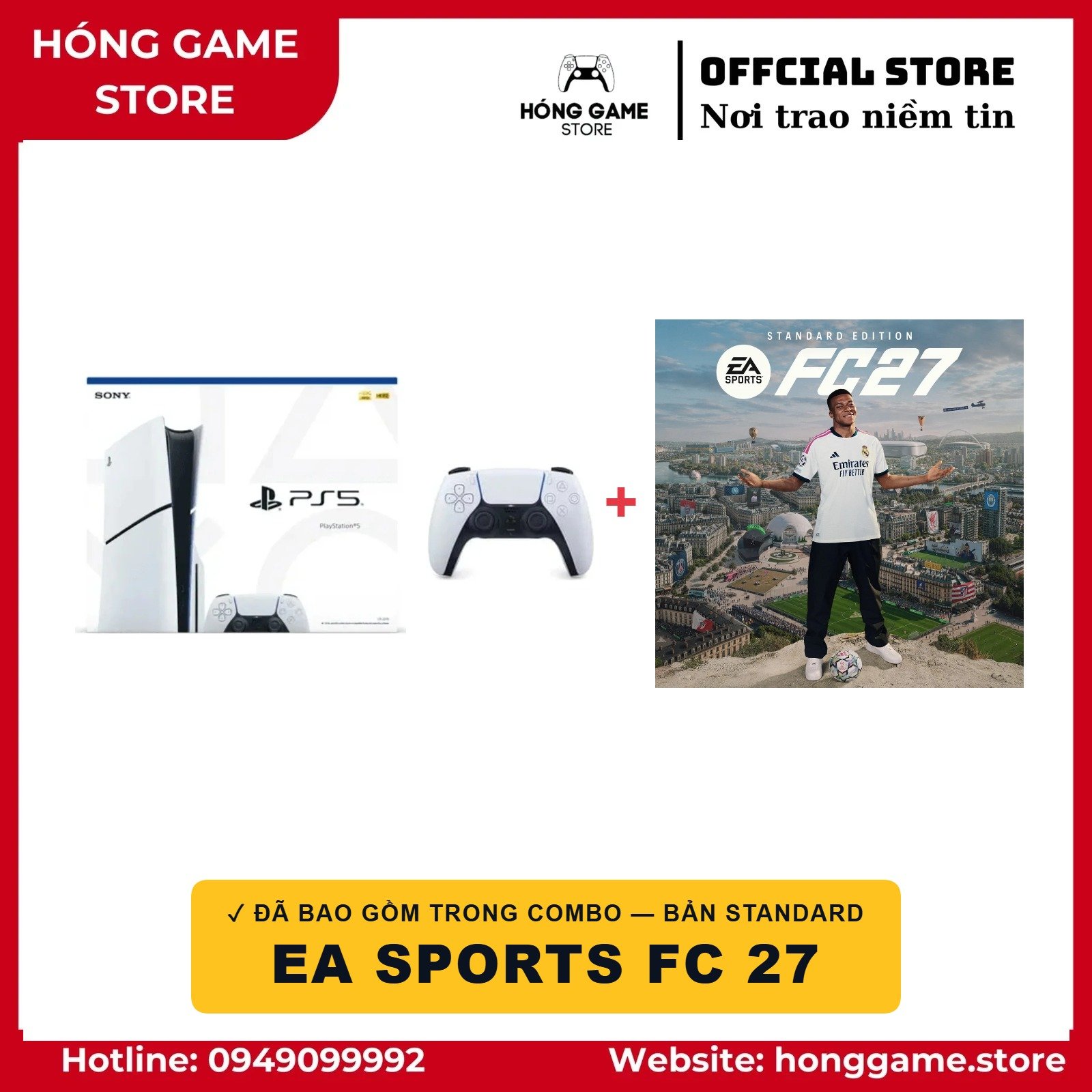 COMBO PS5 Slim Ổ đĩa (máy mới) + EA SPORTS FC 27 Standard