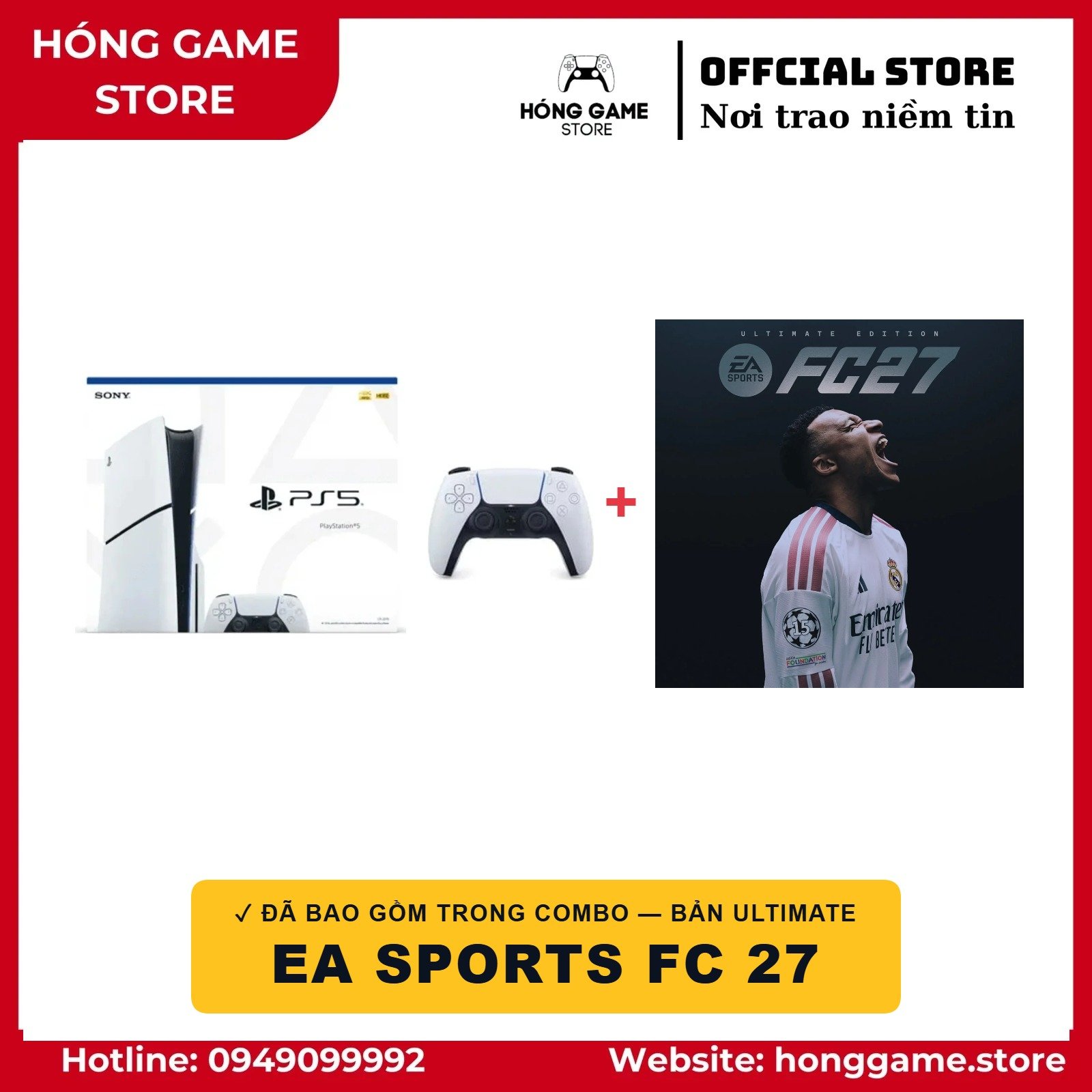 COMBO PS5 Slim Ổ đĩa (máy mới) + EA SPORTS FC 27 Ultimate