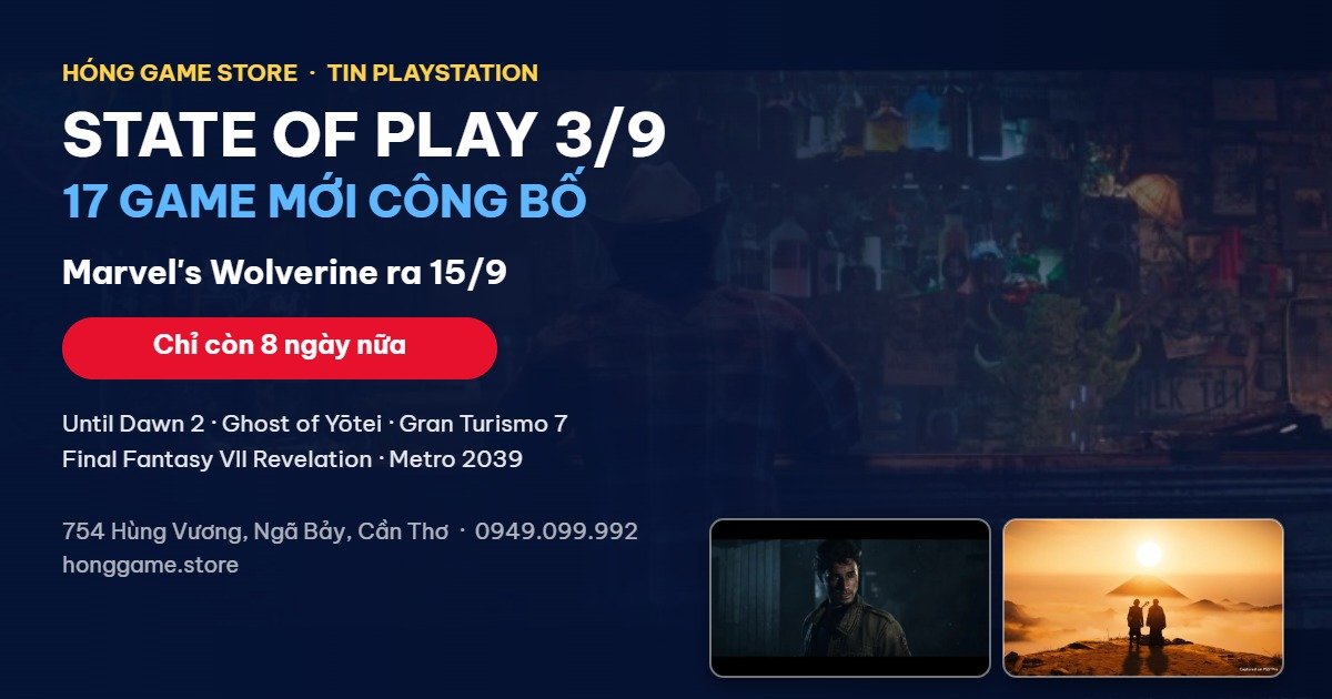 State of Play tháng 9/2026 - 17 game mới công bố, Marvel Wolverine ra 15/9