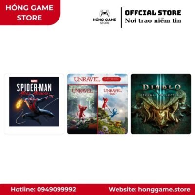 COMBO 3 GAME – Marvel's Spider-Man: Miles Morales, Unravel Yarny Bundle, Diablo III: Eternal Collection (PS4/PS5) [DIGITAL]