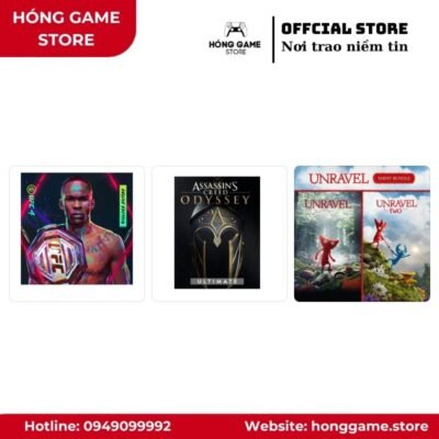 COMBO 3 GAME – UFC® 4 Deluxe Edition, Assassin's Creed® Odyssey - GOLD EDITION, Unravel Yarny Bundle (PS4/PS5) [DIGITAL]