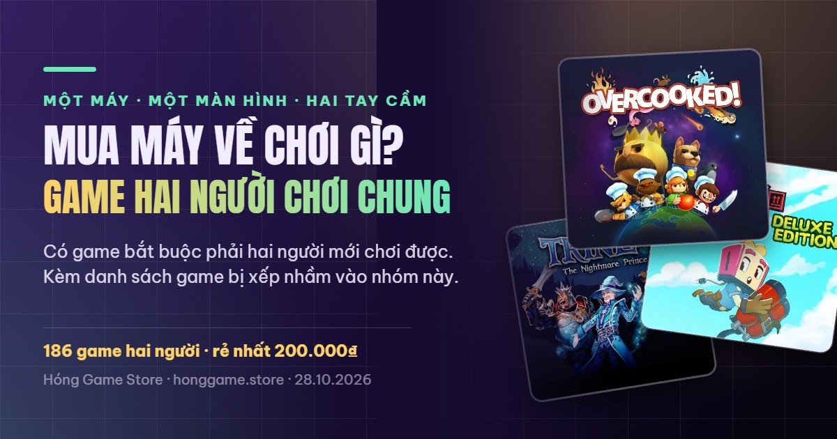 Game hai người chơi chung trên một máy tại Hóng Game Store