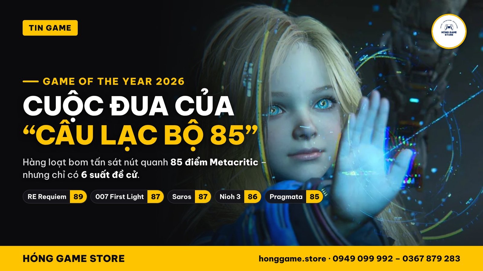 Game of the Year 2026: cuộc đua của Câu lạc bộ 85