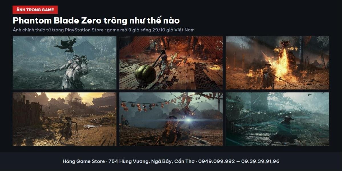 Ảnh trong game Phantom Blade Zero lấy từ trang PlayStation Store