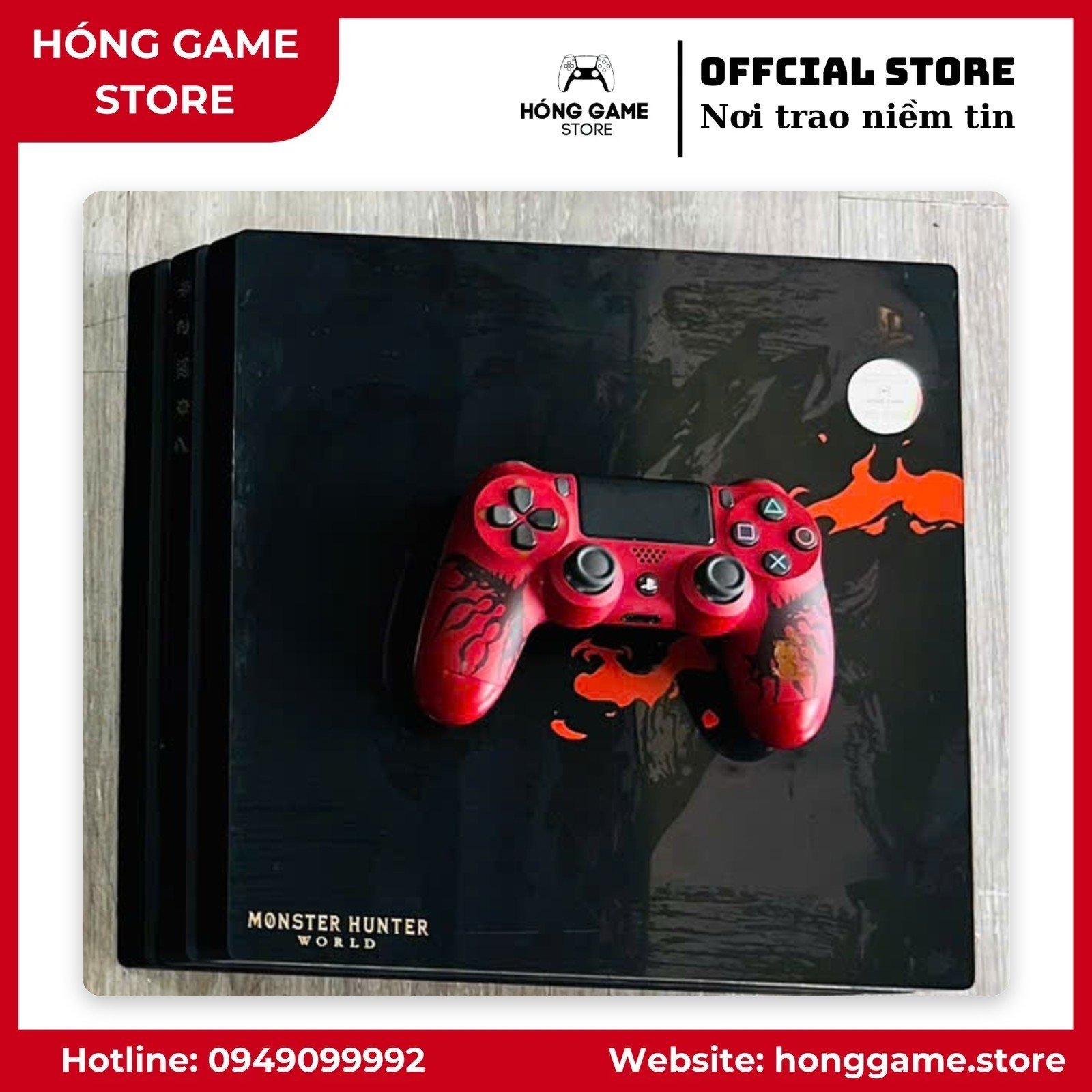 Máy PS4 Pro Limited Edition Monster Hunter: World – Hóng Game Store